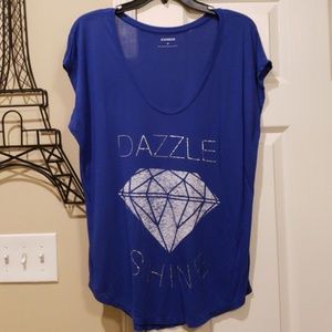 Express 'Dazzle Shine' oversized tee
